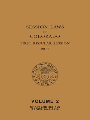 cover image of Colorado Session Laws